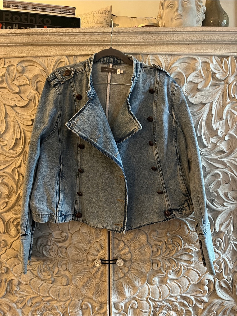 Mint Velvet Military Style Denim Jacket